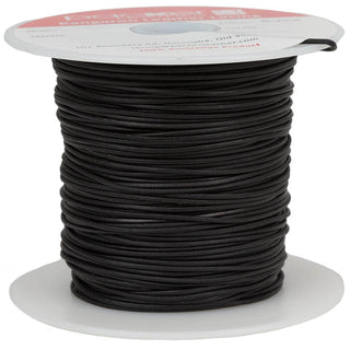 Round Leather Lace,  Black, 100 meters