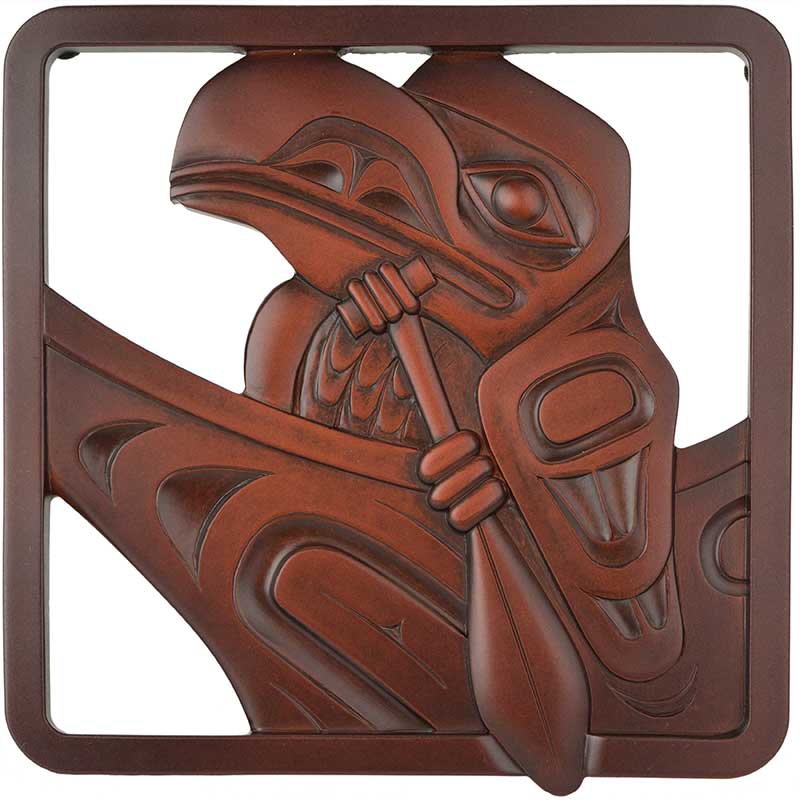 Raven Traveling Trivet, Recycled Glass