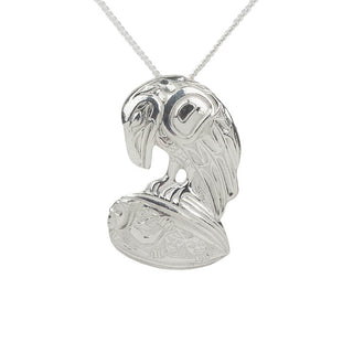 Raven Clamshell Pendant