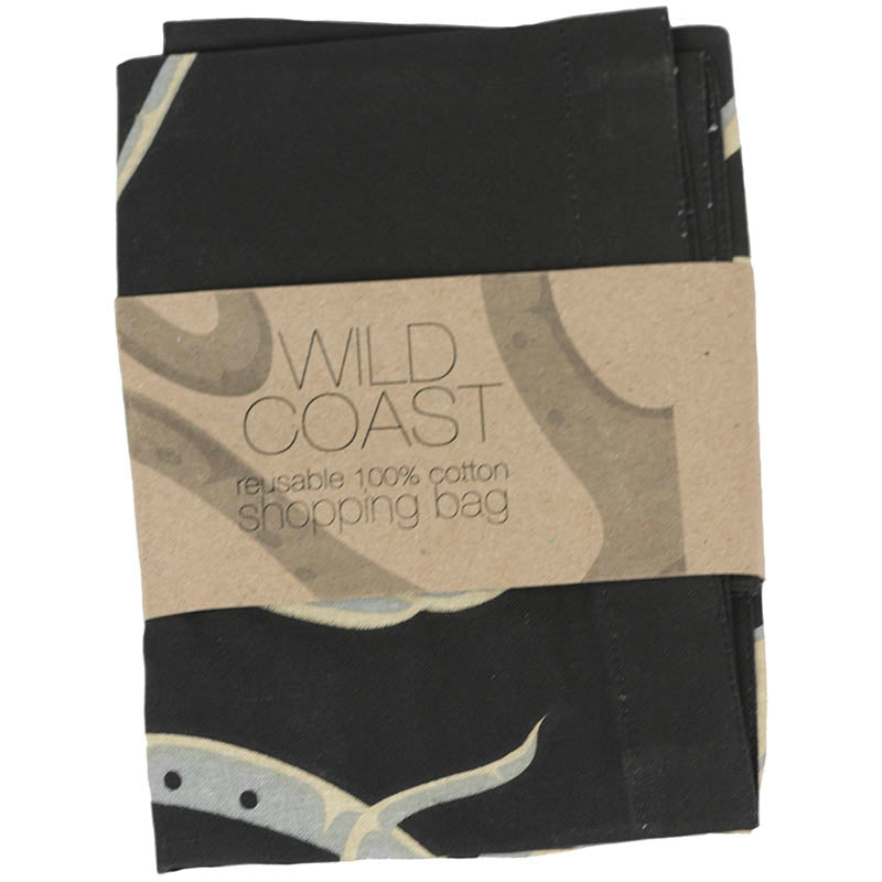 Octopus Cotton Bag, Andrew Williams, Blk