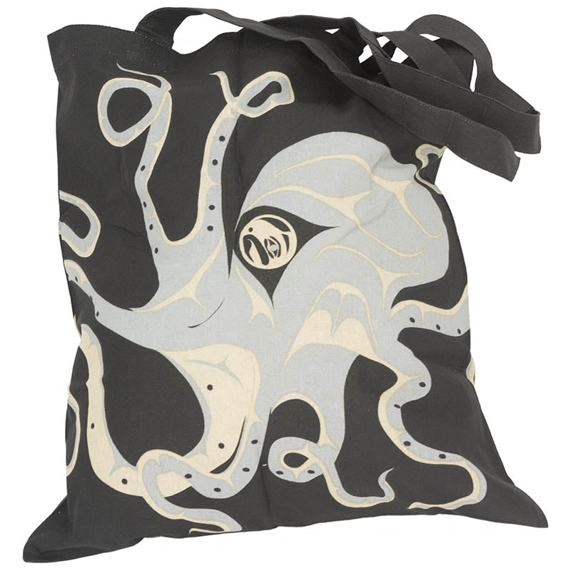 Octopus Cotton Bag, Andrew Williams, Blk