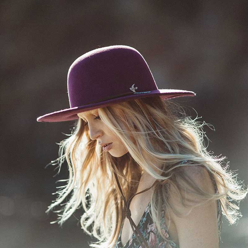 Bird and Feather Wool Hat