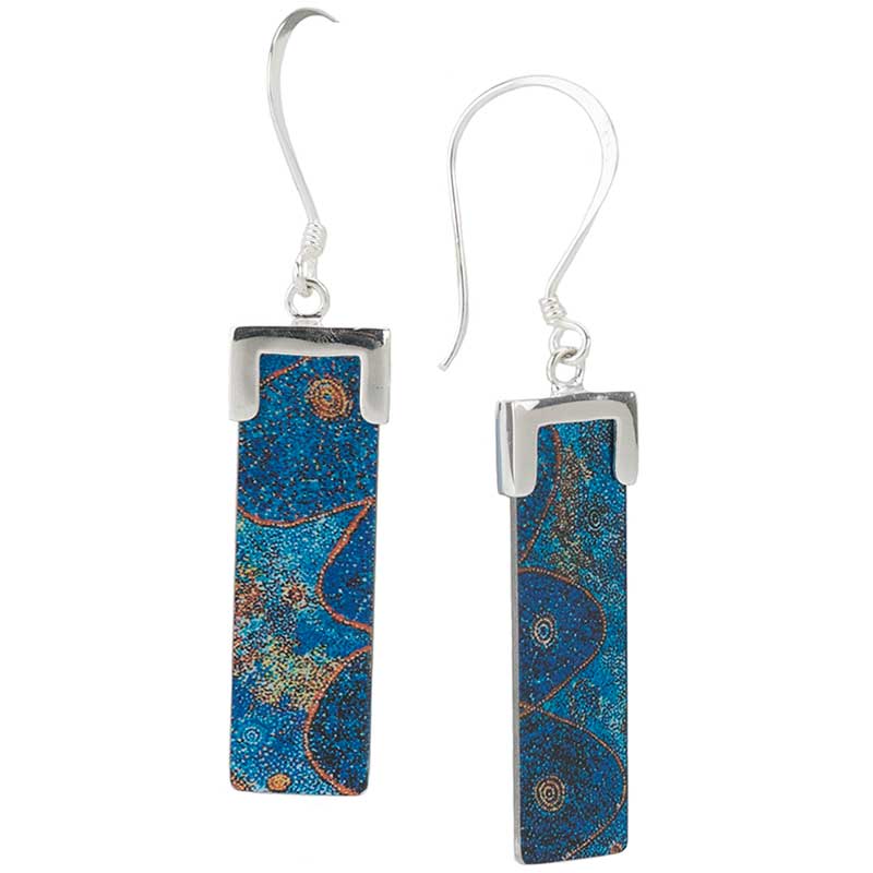 Star Dreaming Rectangle Earrings