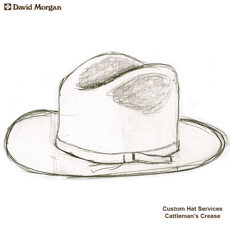Custom Hat Service, Cattleman's Crease