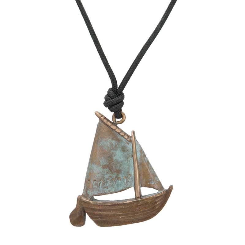 Gaff Rigged Sail Boat Pendant