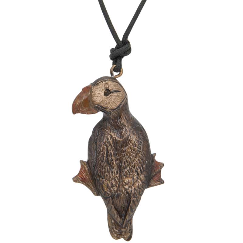 Puffin Pendant with cord