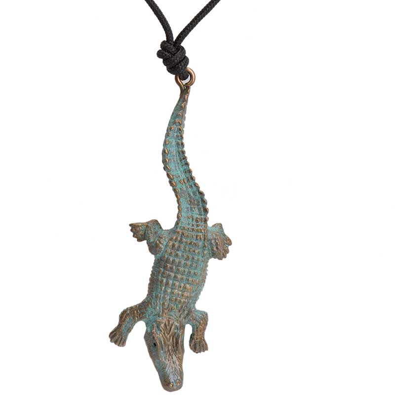 Alligator Pendant with cord