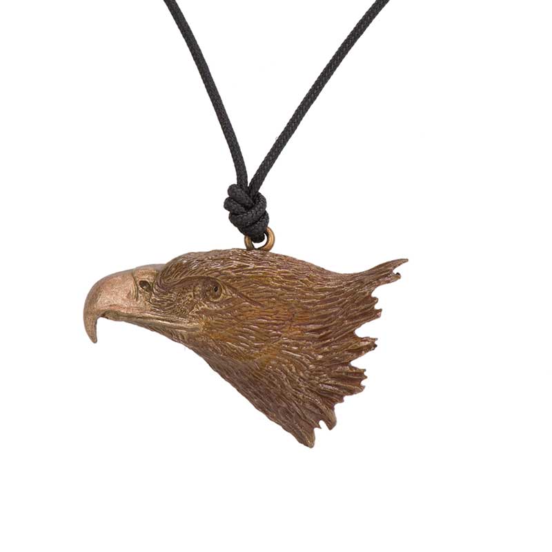 Golden Eagle Head Pendant