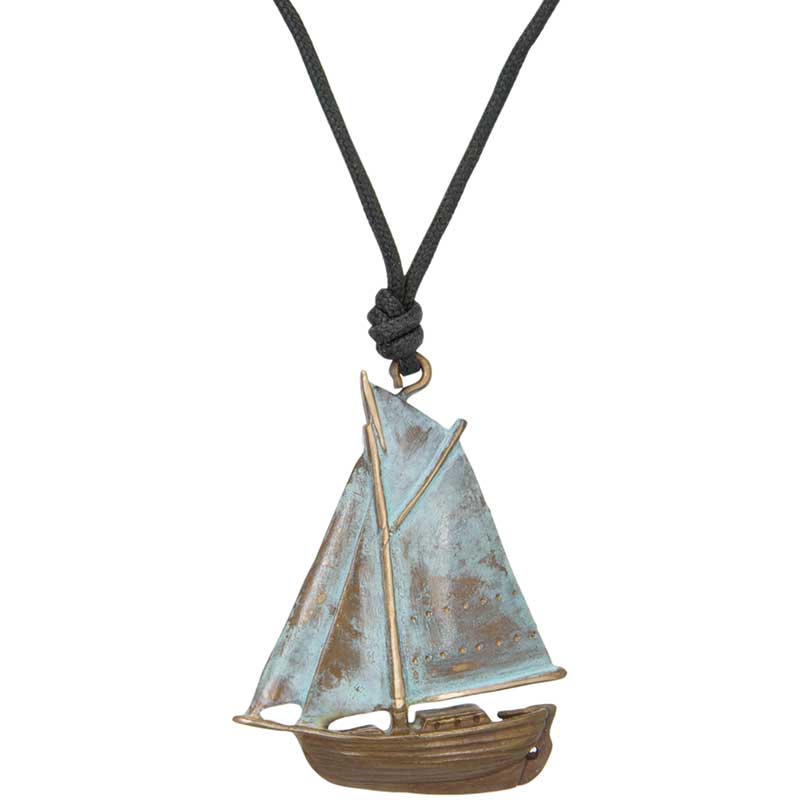 Franken Cutter Sailboat Pendant with cord