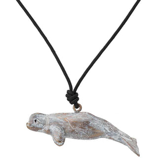 Beluga Whale Pendant with cord