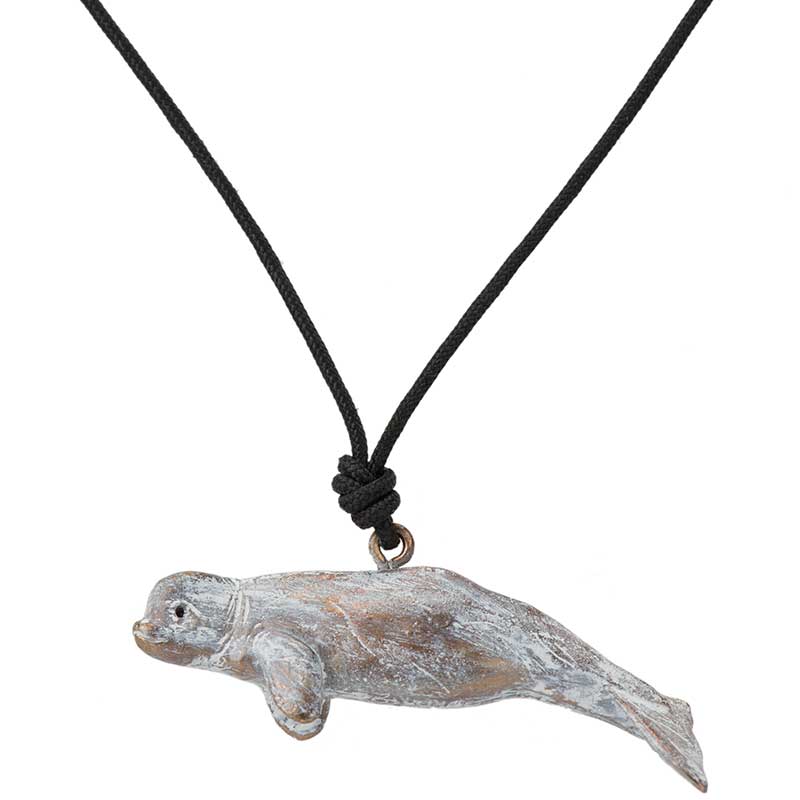 Beluga Whale Pendant with cord