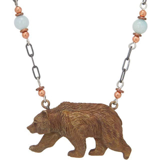 Grizzly Bear 2 Beaded Necklace