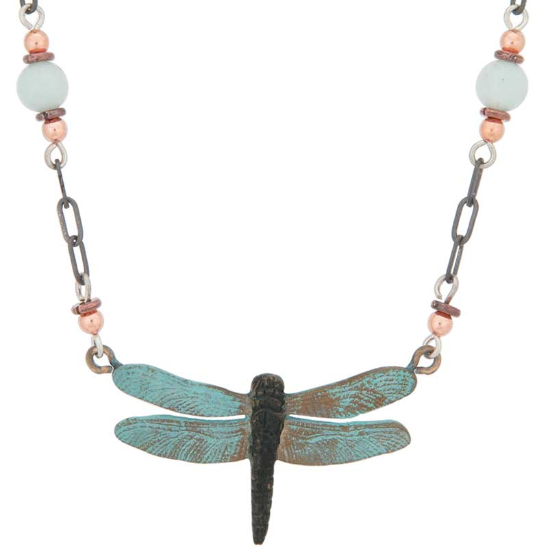 Dragonfly 2 Beaded Necklace