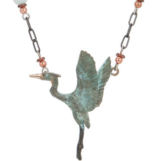 Heron Rising 2 Beaded Necklace