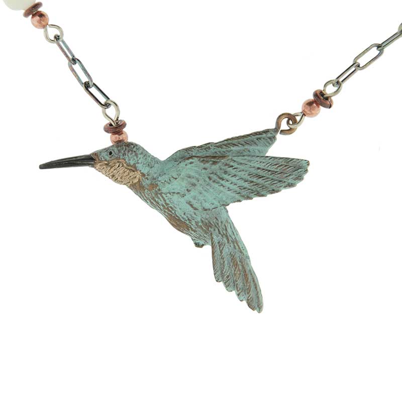 Hummingbird 2 Beaded Necklace