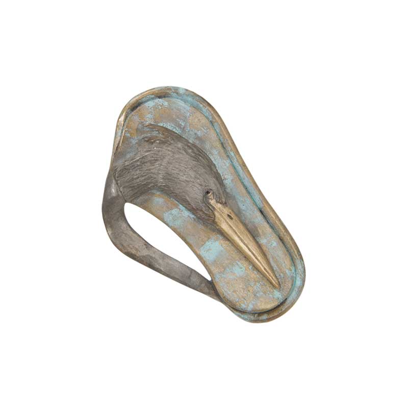 Heron Bas Relief Pin