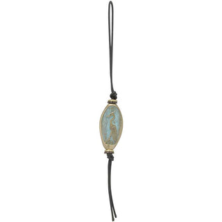 Great Blue Heron and Track Amulet Zipper Pull