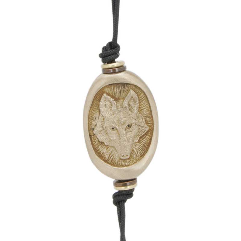 Wolf and Print Amulet Zipper Pull