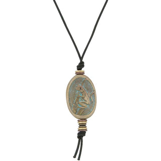 Tree Frog and Print Amulet Pendant