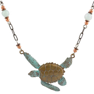 Sea Turtle 2 Beaded Necklace