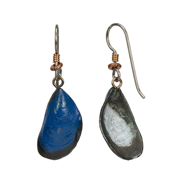 Penn Cove Mussel Earrings, Fishhook