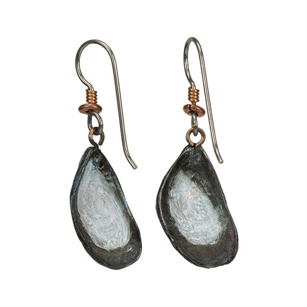 Penn Cove Mussel Earrings, Fishhook
