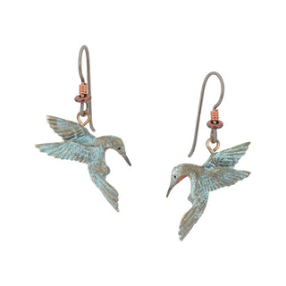 Hummingbird Heart Earrings