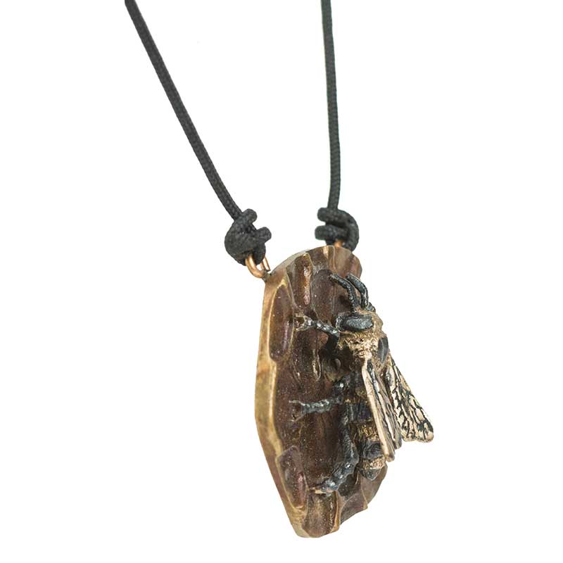 Honey Bee Pendant with cord