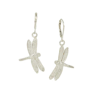 Dragonfly Earrings, Sterling Silver