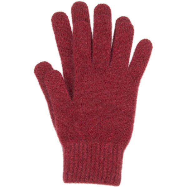 Lothlorian Possum Merino Plain Gloves L / Red