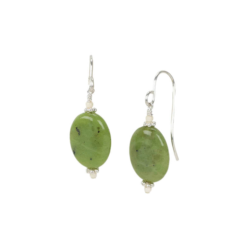 Jade Oval Earrings