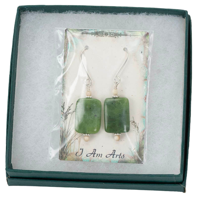Jade Rectangle Earrings