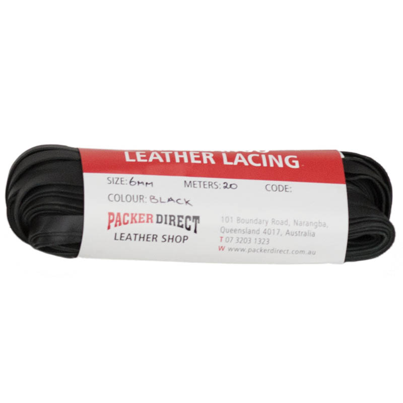 6 mm Machine Cut Lace, 20 m hank, Black