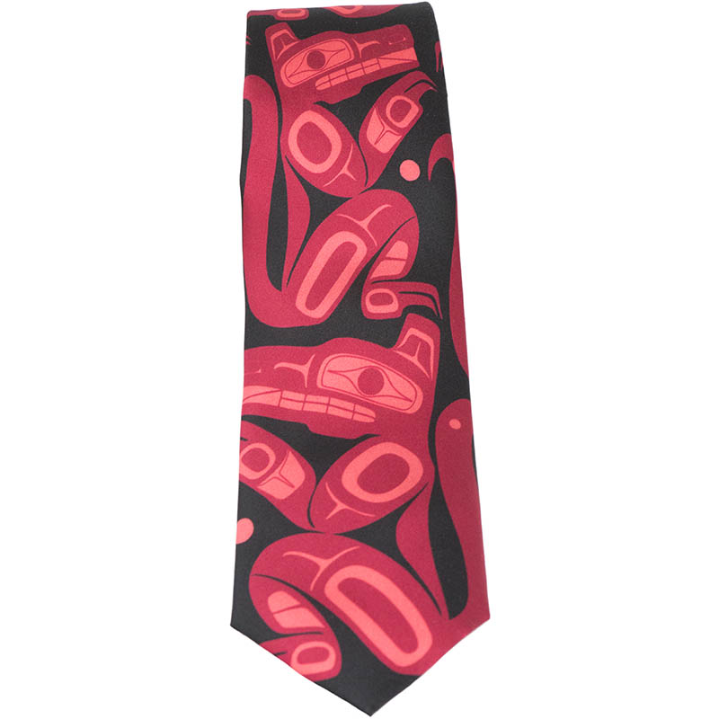 Wolf Tie, 100% Silk, Red