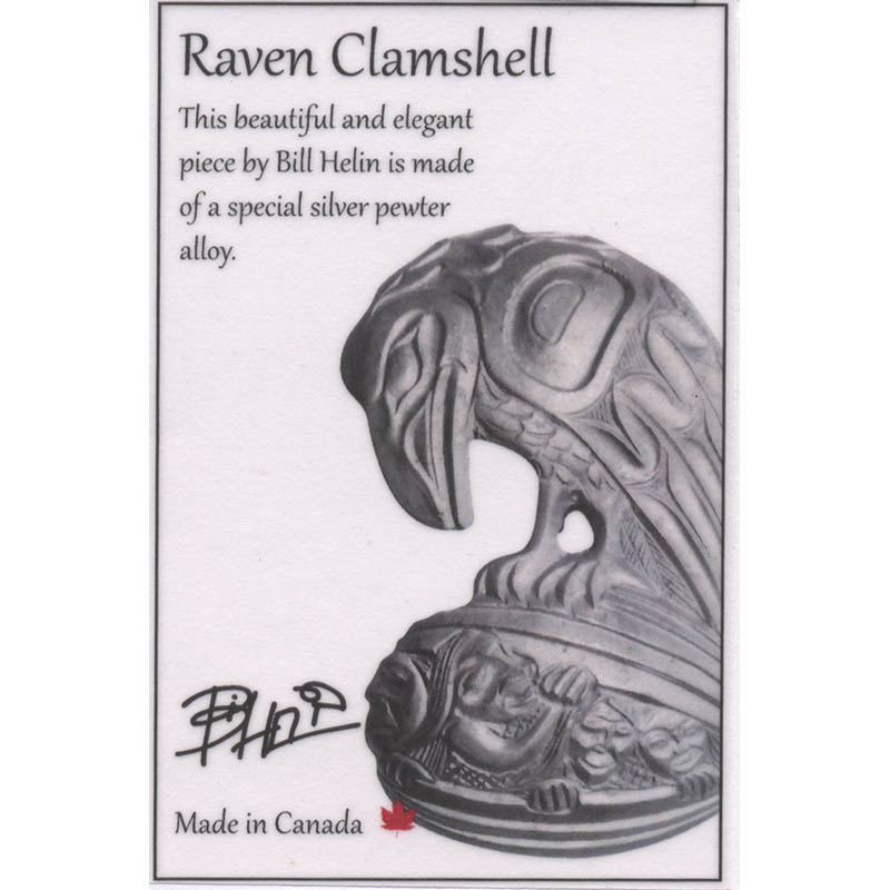 Raven Clamshell Pendant