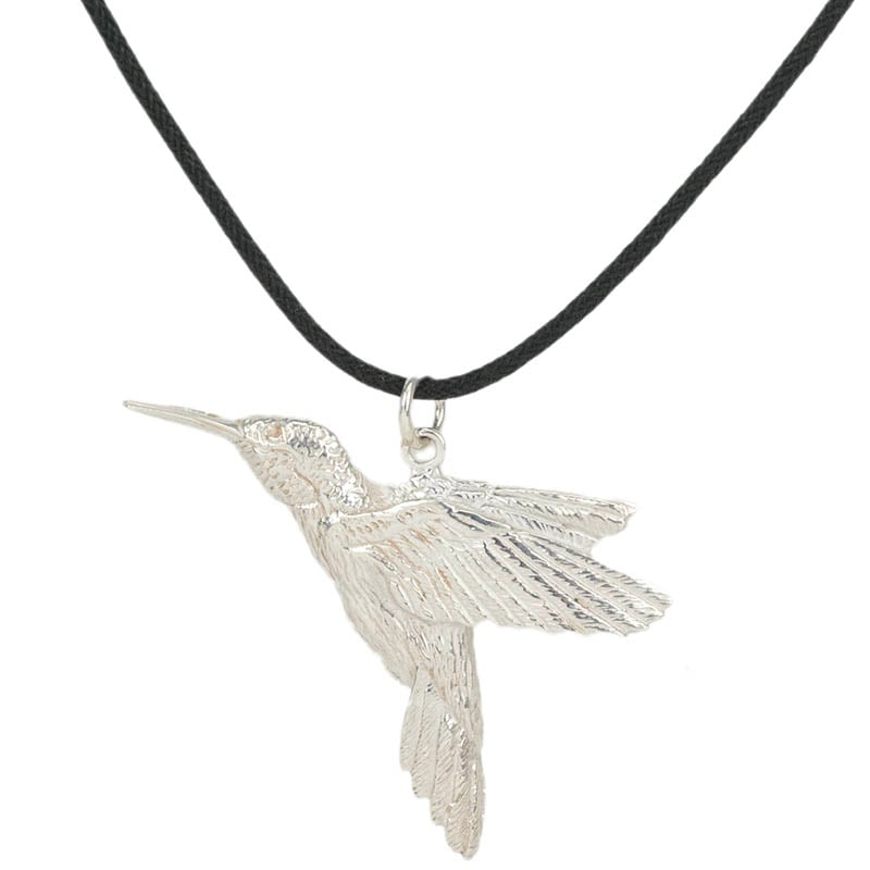 Hummingbird Pendant, Sterling Silver