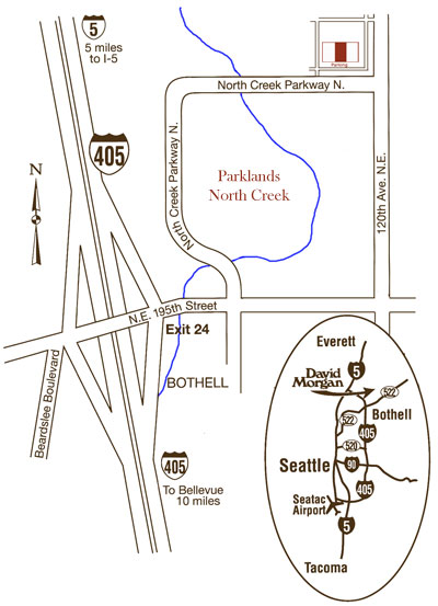 Map to David Morgan Store in Bothell, Washington