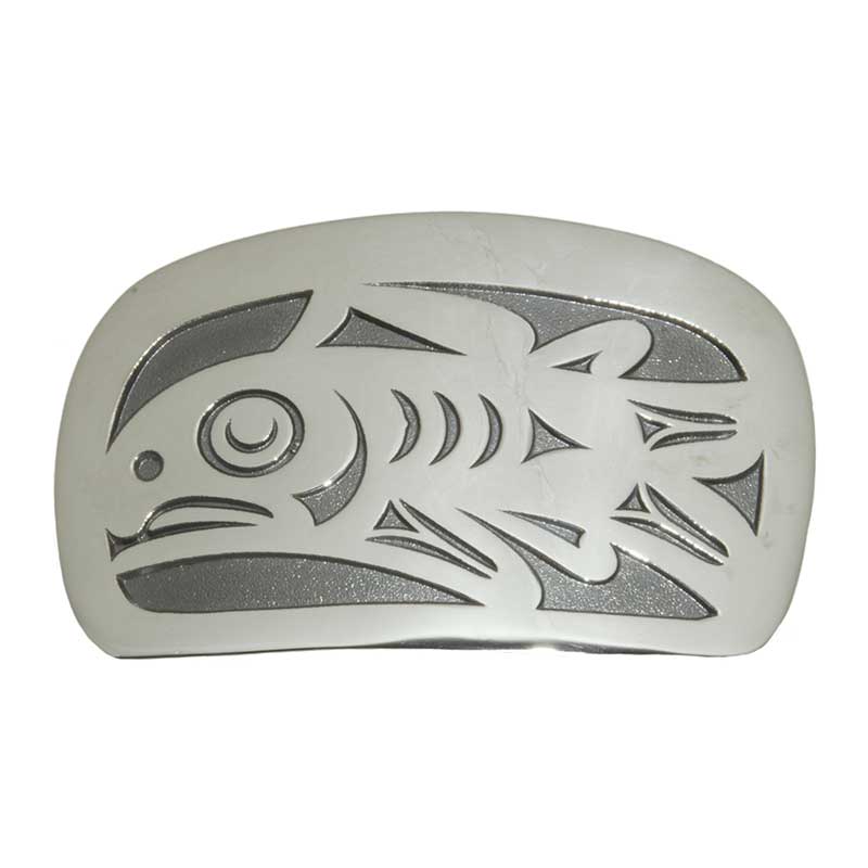 salmon belt buckle